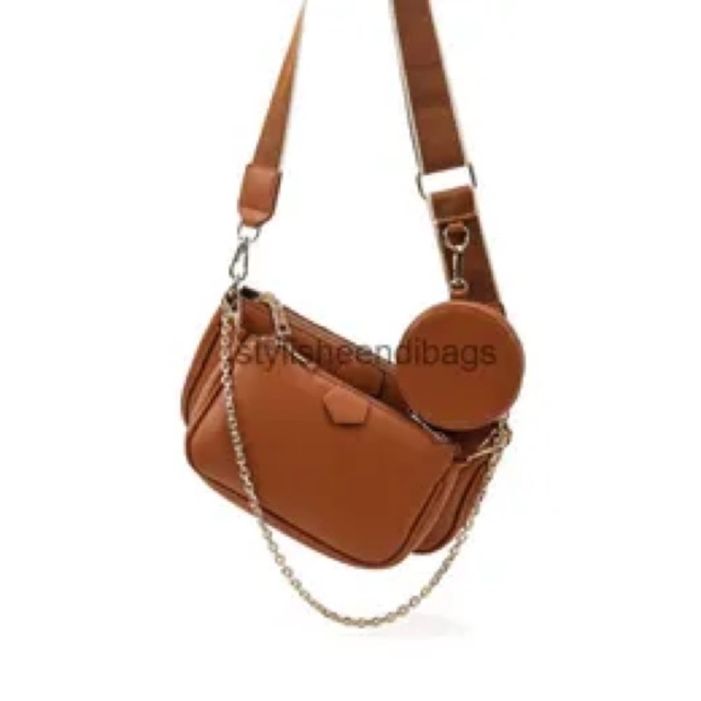 Chain handbag solid PU leather - Picture 2 of 4